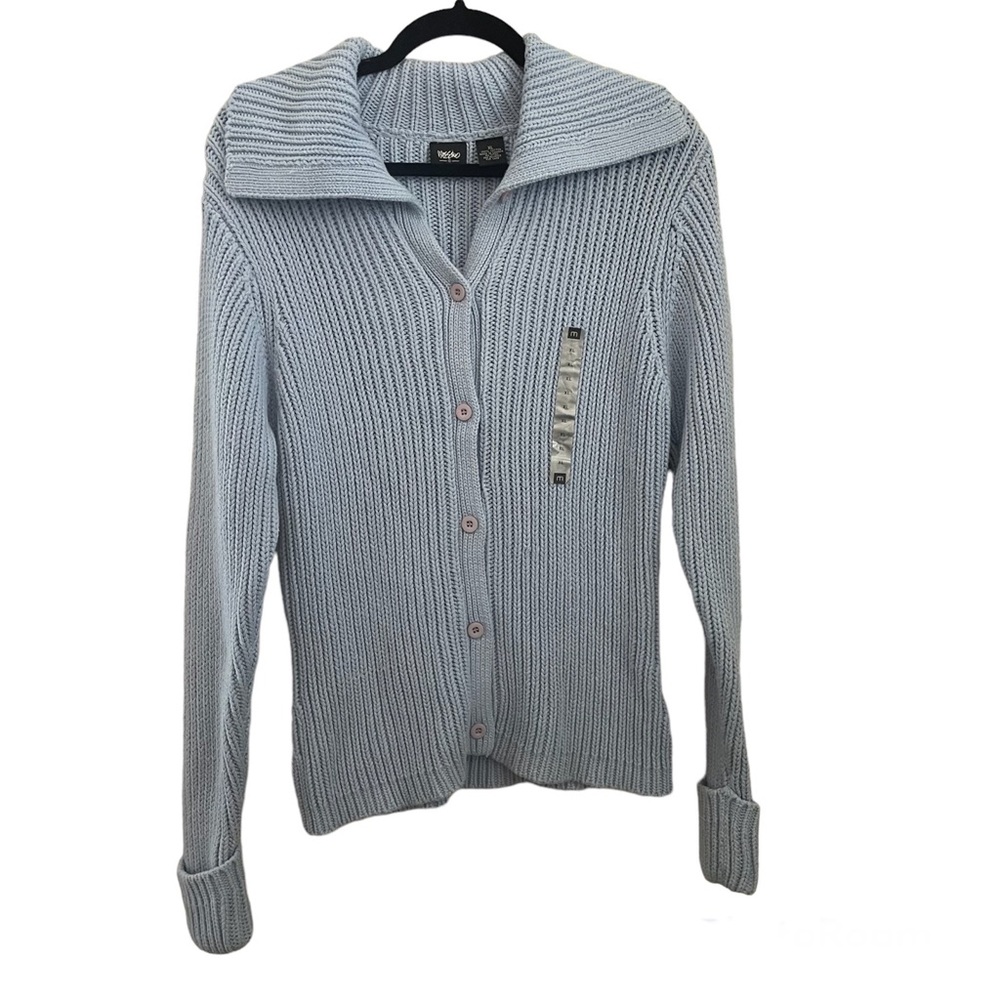 Mossimo Cotton Knit Light Blue Cardigan - XL - NWT